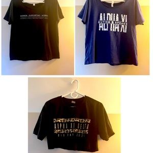 3 crop/T shirts!